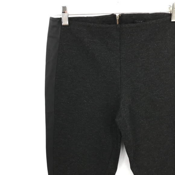 J.Crew Gray Skinny High Rise Faux Leather Pants Slacks Black - Picture 3 of 9